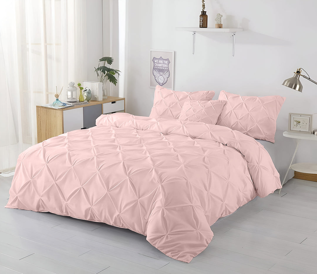 Buy Pinch Pleated 3 Piece Duvet Cover Set Online at Kotton Culture