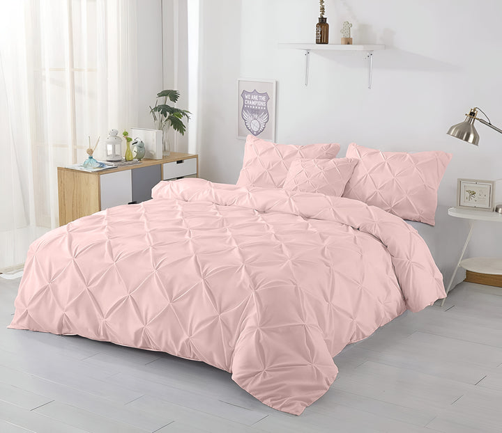 Buy Pinch Pleated 3 Piece Duvet Cover Set Online at Kotton Culture
