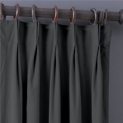 Double Pinch Pleat Semi-Blackout Curtains 1 Panel - Dark Colors