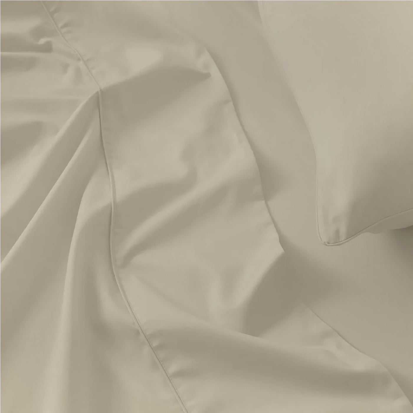 4 Piece Solid Bed Sheet Set 100% Egyptian Cotton 600 Thread Count - Light Colors