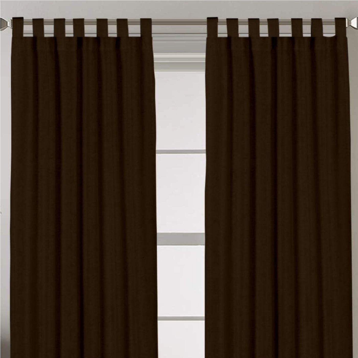 Tab Top Semi-Blackout Curtains 1 Panel - Dark Colors
