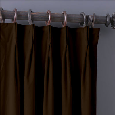 Double Pinch Pleat Semi-Blackout Curtains 1 Panel - Dark Colors