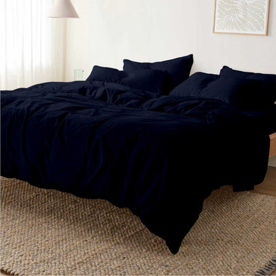 Solid 3 Piece Duvet Cover Set 100% Egyptian Cotton 600 Thread Count - Dark Colors