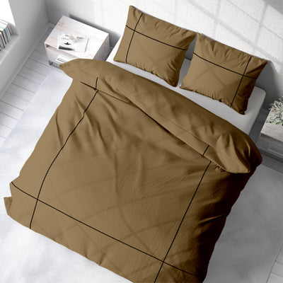 Luxe Geo 3 Piece Duvet Cover Set 100% Egyptian Cotton 600 Thread Count