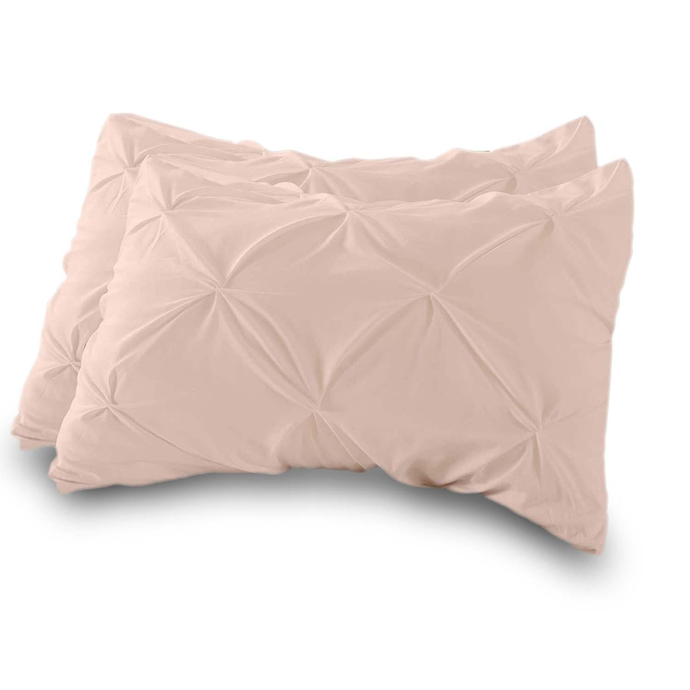 Set of 2 Pinch Pleated Pillow Shams 100% Egyptian Cotton 600 Thread Count