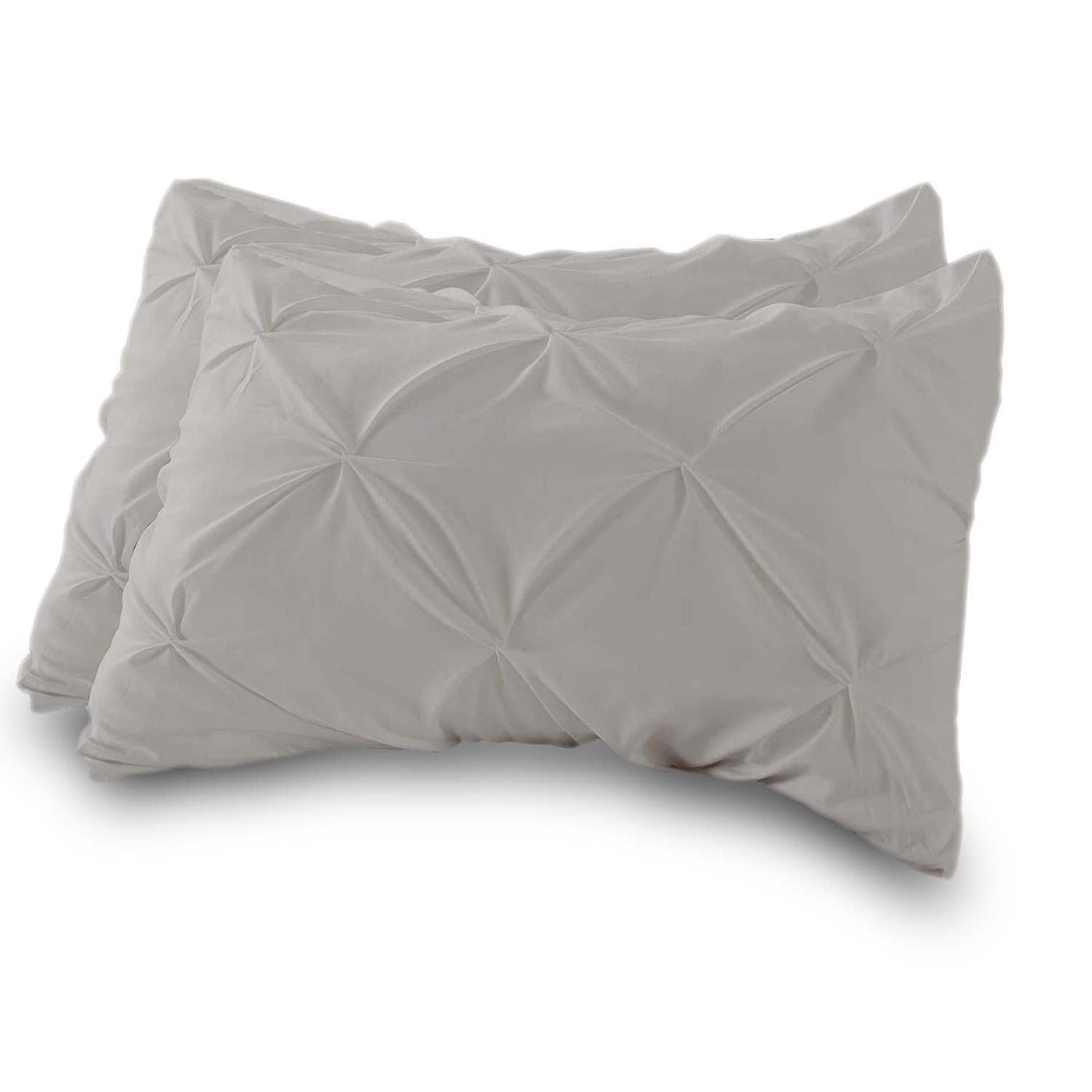 Set of 2 Pinch Pleated Pillow Shams 100% Egyptian Cotton 600 Thread Count