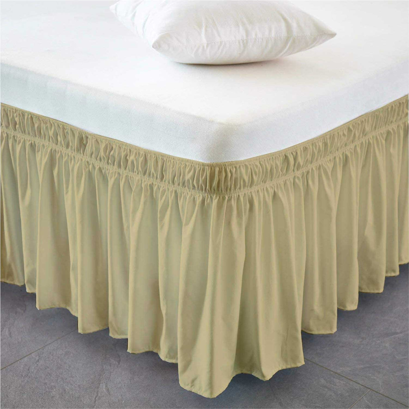 Wrap Around Dust Ruffle Bed Skirt 600 Thread Count 100% Egyptian Cotton